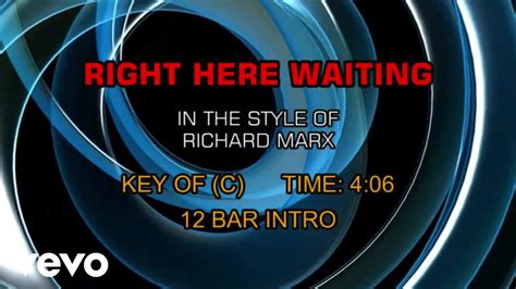 right here waiting karaoke